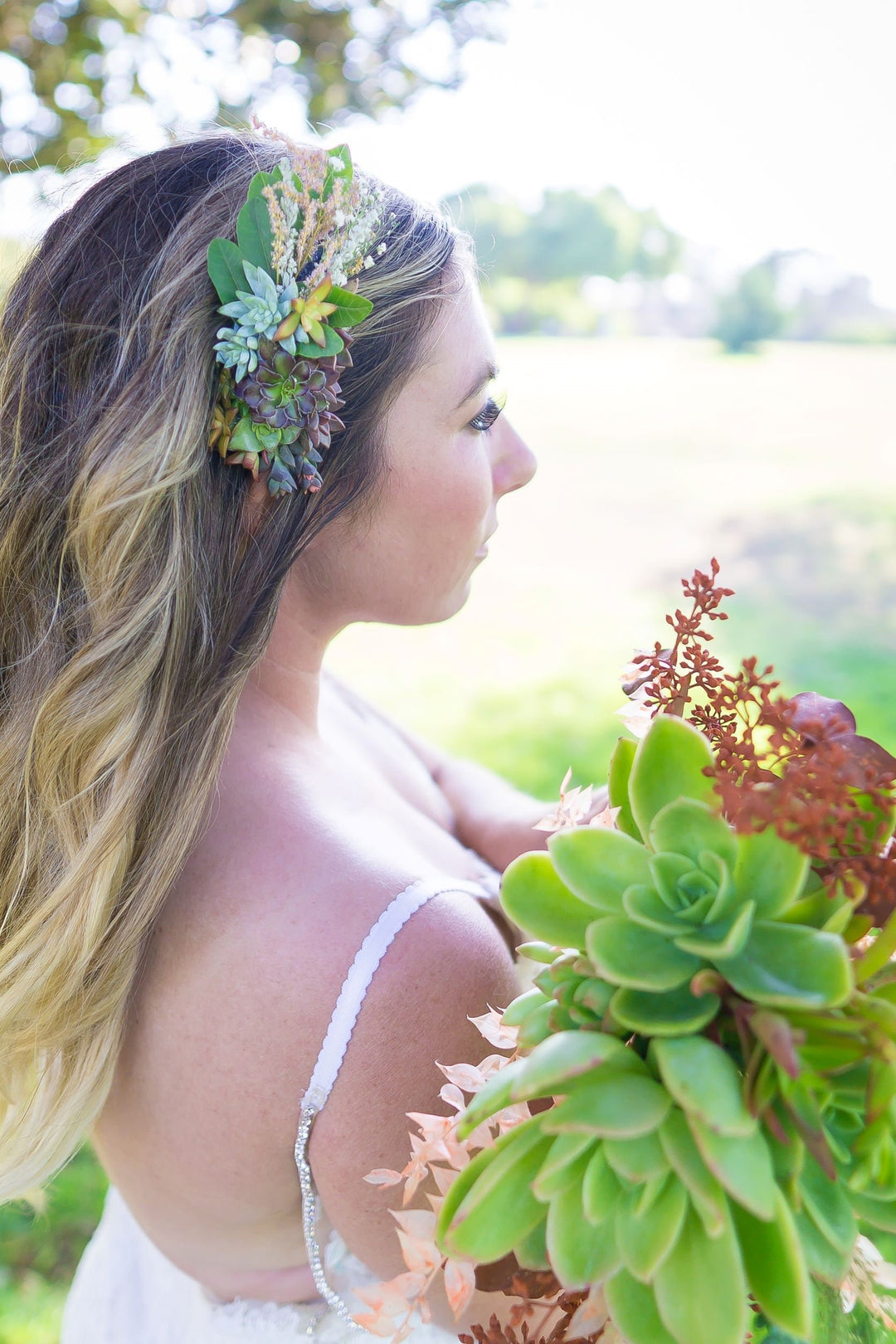 succulent hair piece Succulent Hair Combs