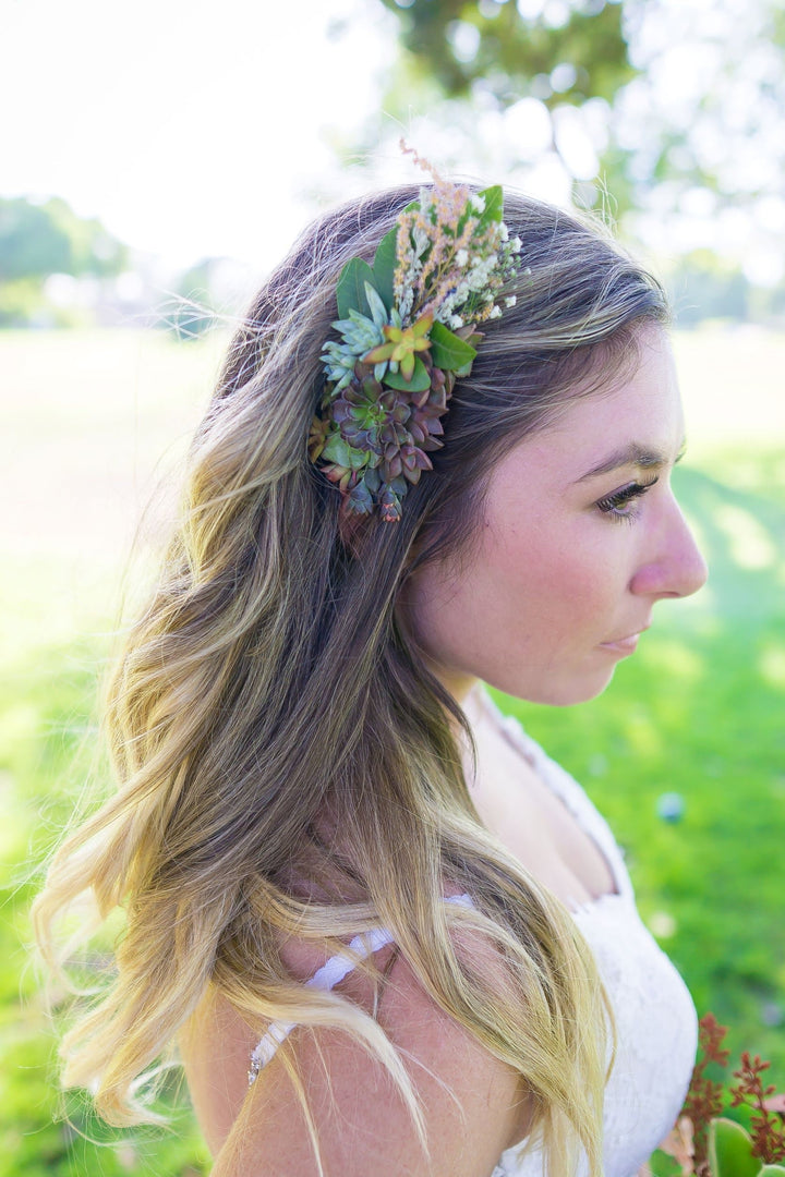 succulents in hair Succulent Hair Combs